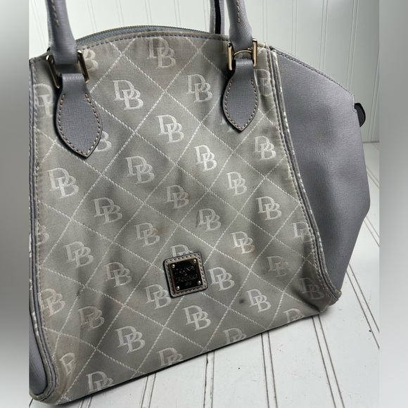 Dooney & Bourke Maxi Quilt Sydney Gray Satchel Shoulder Bag Vintage $400 - Picture 11 of 15